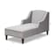 Baxton Studio Leonie Grey Upholstered Wenge Brown Finished Chaise Lounge 157-9704 - alternate 7